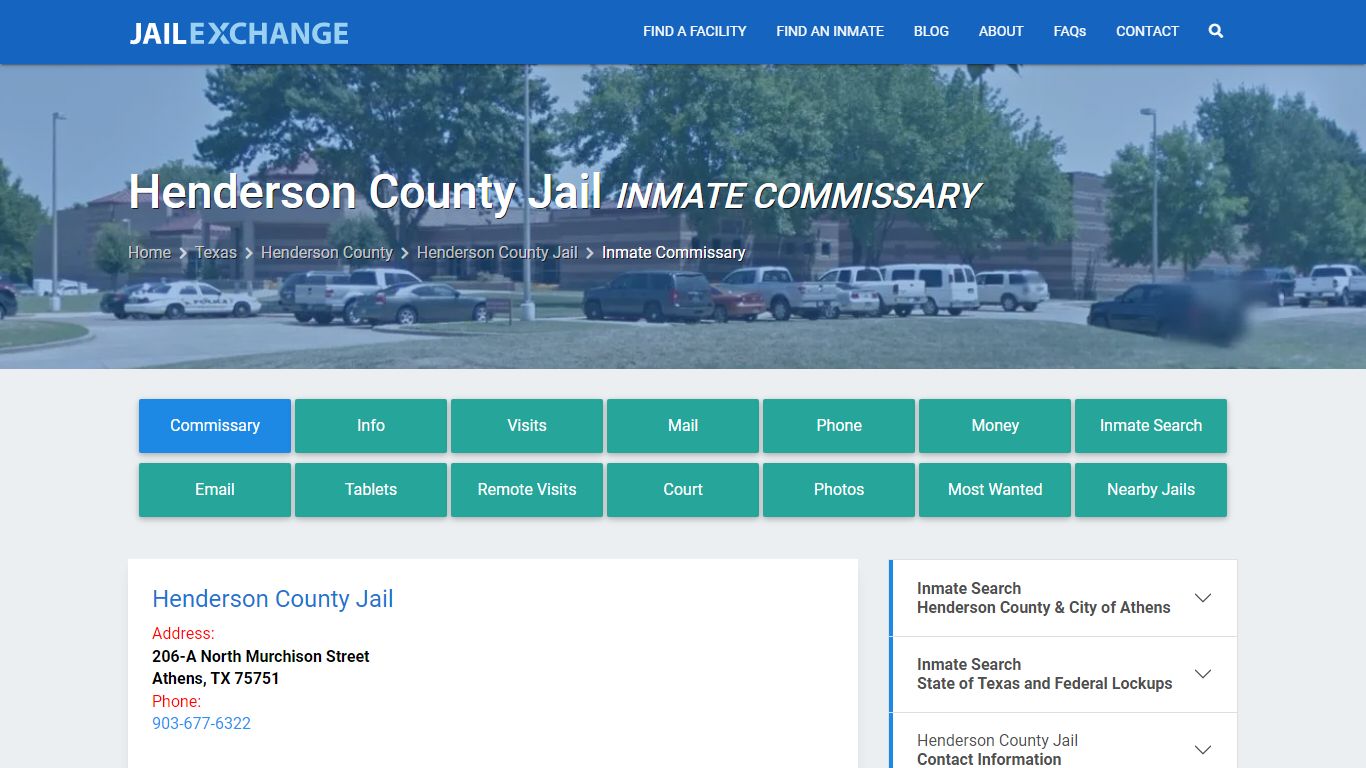 Inmate Commissary, Care Packs - Henderson County Jail, TX